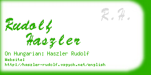 rudolf haszler business card